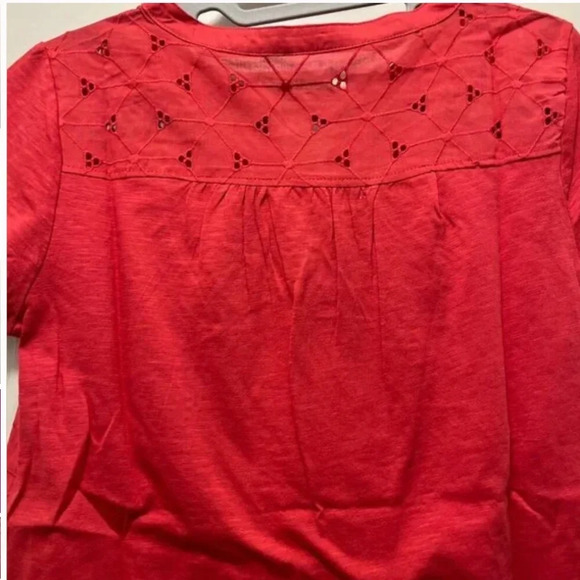 St. John's Bay Eyelet Top - Size Small - Vermillion Red - NWT - Picture 5 of 7
